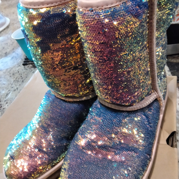 UGG Multicolor Sequin Ankle Boots - Picture 1 of 8